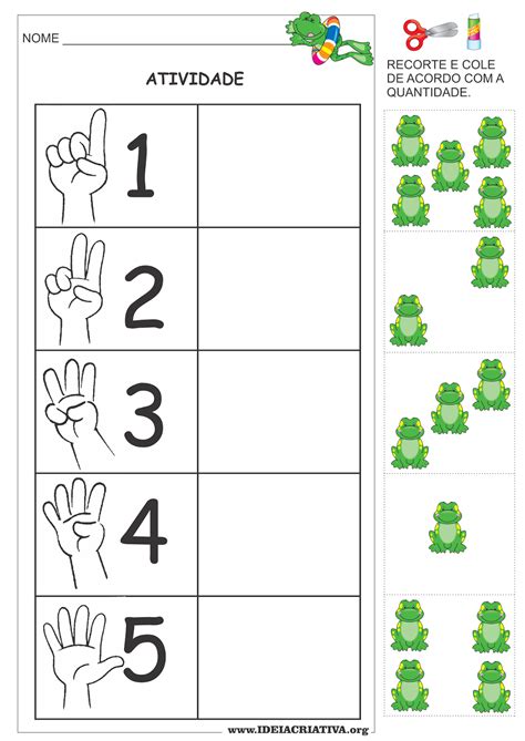 Atividade De Matemática Numeros E Quantidades Educação Infantil