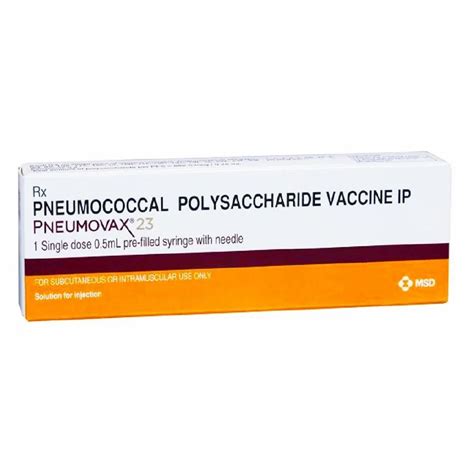 Pneumovax 23 Injection At Rs 1955 Pneumonia Vaccine In Pollachi Id