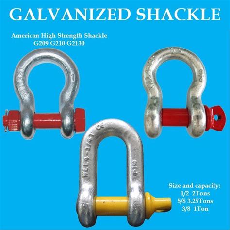 Shackle Galvanized Anchor Shackles 1t 2t 325t Carbon Steel Us Type