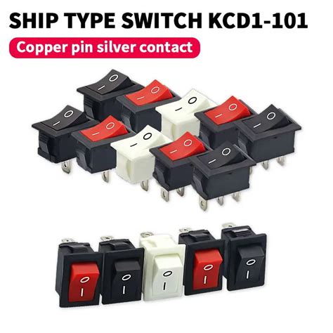 Pcs Kcd Kcd Mini Rocker Switch On Off Switch Pin Pin A V A