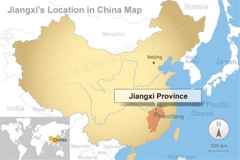 Jiangxi Map, Map of Jiangxi Province