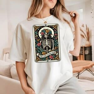The Last Flying Fuck Tarot Card Skeleton Shirt Fuck Tarot Card Shirt Halloween Tarot Card Tee