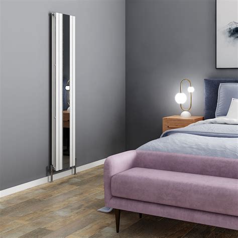 Metro Double Panel Vertical Radiator With Mirror White Now Online