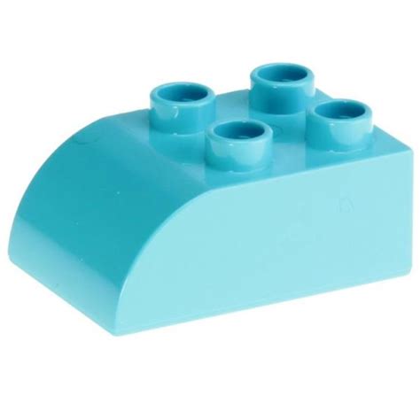 Lego Duplo Brick X With Curved Top Medium Azure Decotoys