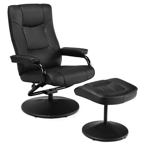 Costway Fauteuil Relax Inclinable Pivotant Avec Repose Pied Design