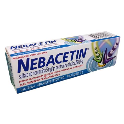 Nebacetin Pomada 5mg 250ui 15g Shopee Brasil