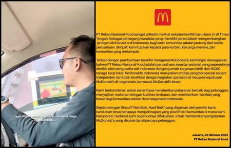 Tren Boikot Produk Pro Israel Video Viral Pembeli Di Mcdonald S Banjir