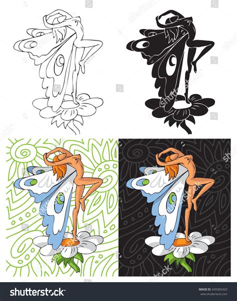 Illustration Beautiful Nude Girl Butterfly On Stock Vector Royalty Free Shutterstock