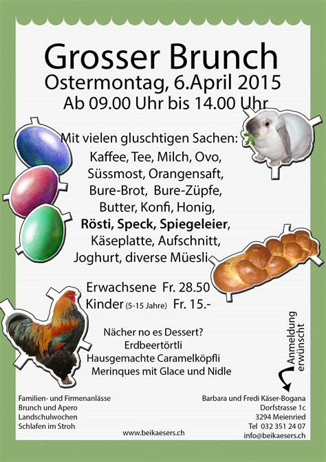 Grosser Brunch am Ostermontag - beikaesers.ch