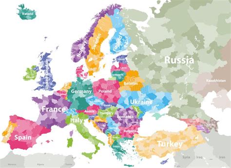 Regiones De Europa Mapa Politico Con Paises Individuales Vector Images Porn Sex Picture