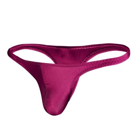 Yizyif Micro String Homme Sexy Taille Basse Bulge Pouch Jockstrap Bikini Briefs Thong Underwear