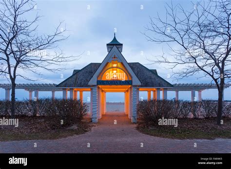 The Victoria Park Entrance To Cobourg Beach In Cobourg Ontario Canada