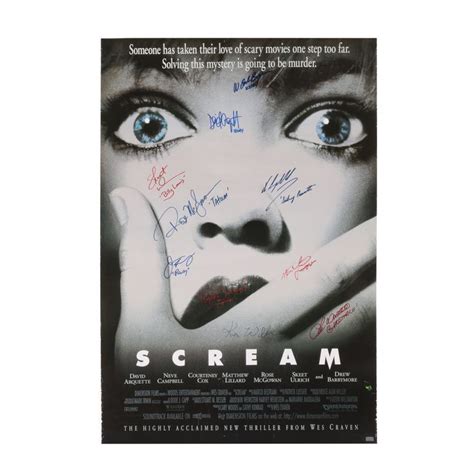 cast autographed poster scream