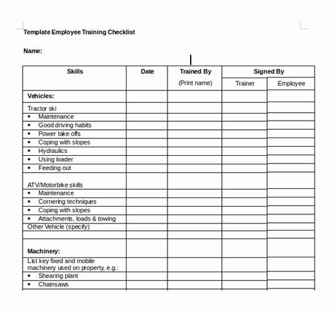 Employee Training Plan Template Word