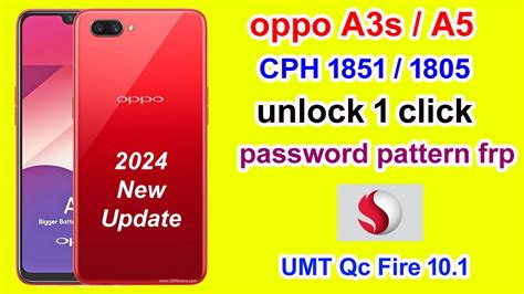 CPH 1851 CPH 1805 Oppo A5 A3s Unlock 1click Pattern Password