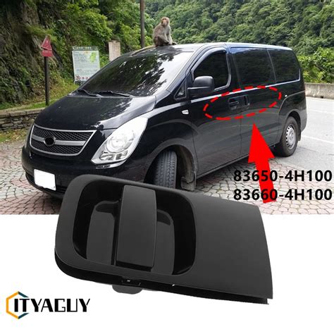 มือจับประตูบานเลื่อน ด้านนอก สีดํา อุปกรณ์เสริม สําหรับ Hyundai H1 ...