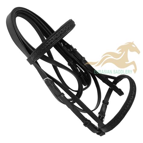 Raised Fancy Bridle Padded Beaded Bridle Polo Bridle English Bridle
