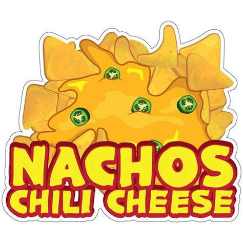 Nachos Chili Cheese 16 Decal Concession Stand Food Truck Sticker