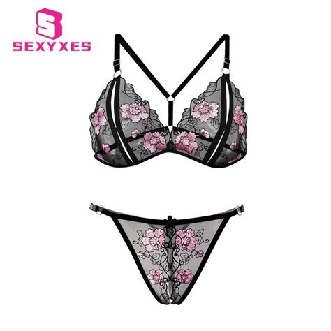 Sexy Lace Bra Brief Set Lingerie Set Women Transparent Bra Panties Sets WX Shopee Malaysia