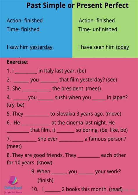 Present Perfect Vs Past Perfect Exercises 86 фото