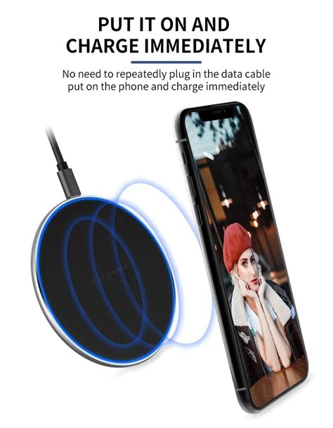 15w 10w Aluminum Alloy Carregador Cargadores Qi Smartphone Charging Pad