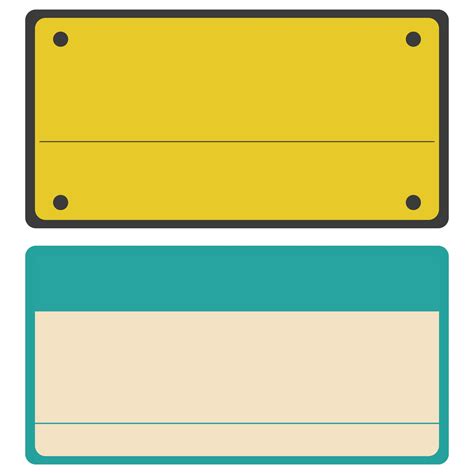 License Plate Template Printable
