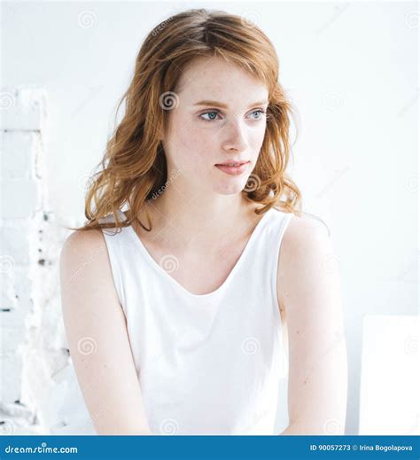 Brunette Woman Girl With Long And Shiny Wavy Hair Beautiful Mod Stock Image Image Of Black