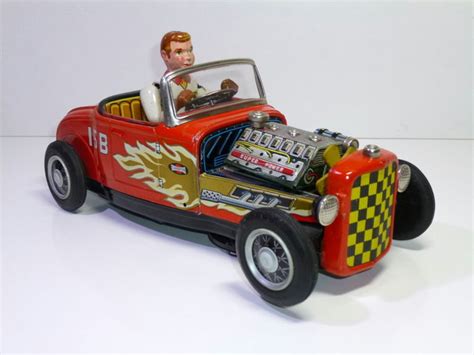 TN Nomura Japan Length 26 Cm Tin Hot Rod With Driver Battery Operated 1960s Catawiki