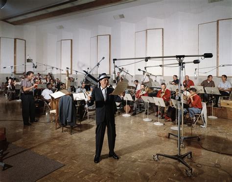 Frank Sinatra At A Capitol Records Recording Session In Los Angeles