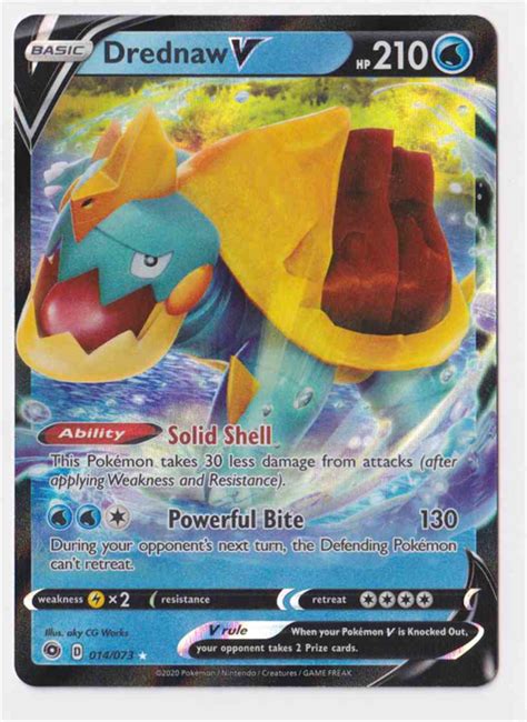 Drednaw V Sword And Shield Champions Path 14 073 Pokemon Single Card