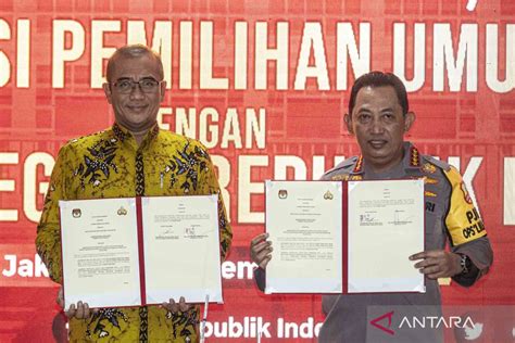 Kpu Tandatangani Nota Kesepahaman Dengan Polri Terkait Pemilu