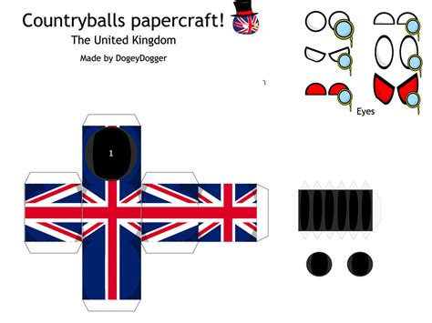 The UK countryball Papercraft by dogeydogger on DeviantArt