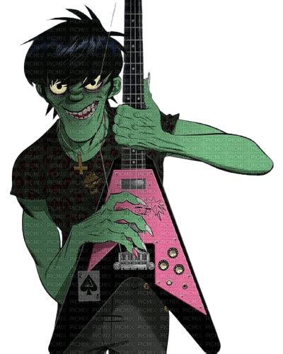 Murdoc Niccals Gorillaz Green Guy Pickle Satan Bass Cool Free Png Picmix