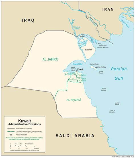 Regional Map of Kuwait - country.report