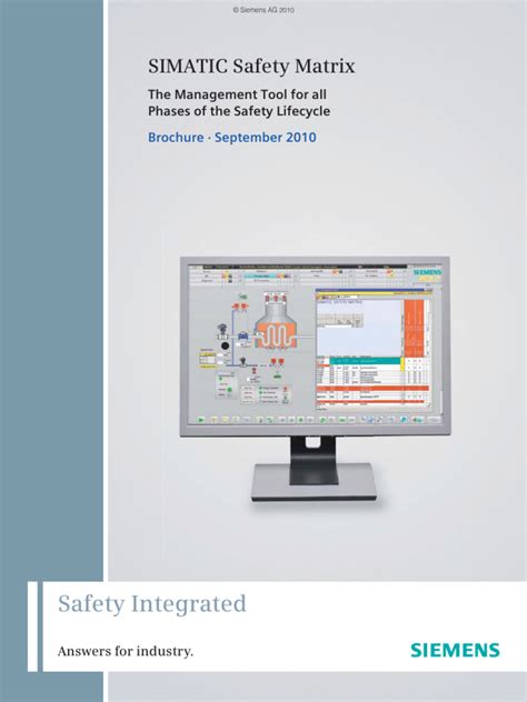 Safety Integrated Simatic Safety Matrix Siemens Pdf Risk Computing