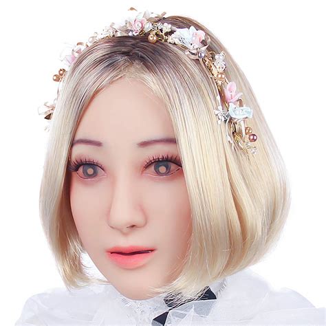 Buy Realistic Female Head Soft Silicone Handmade Face for Crossdresser ...