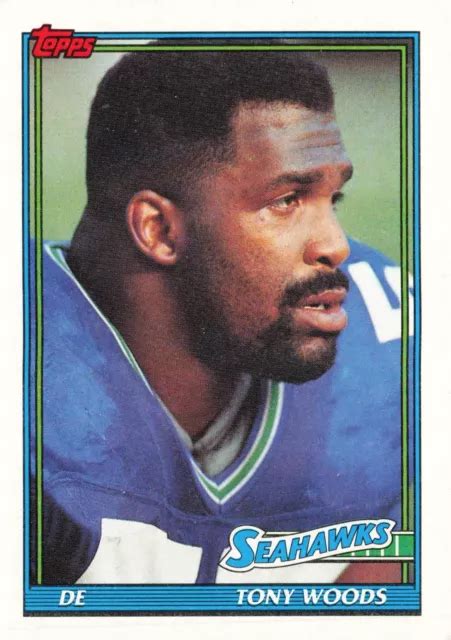 Tony Woods 1991 Topps 275 Seahawks De Seattle Eur 188 Picclick Fr