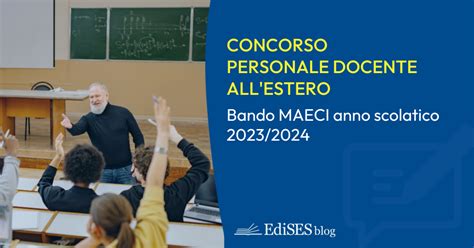 Concorso Docenti Maeci Bando Anno Scolatico 2023 2024