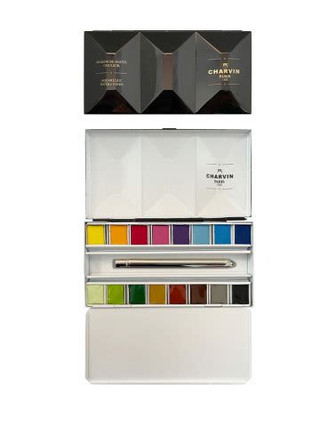 Coffret D Aquarelle Extra Fine En M Tal Laqu Charvin Arts