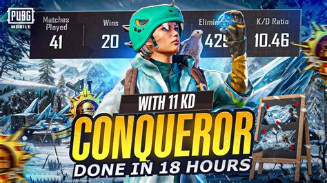 Conqueror Done In 17 Hours 🥵 With 11 Kd In Arabic Lobby😳 Last Zone