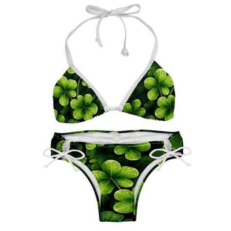 Saint Patrick S Day Detachable Sponge Adjustable Strap Bikini Set Two Pack For Versatile Swim