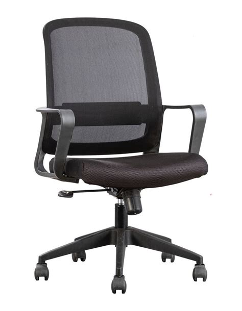 Mid Back Black Mesh Revolving Office Chair Fixed Arms At Rs 6000 In