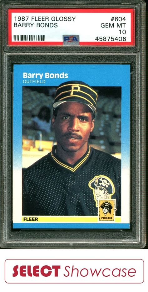 Barry Bonds 1987 Fleer 604 Glossy PSA 10 Price Guide Sports Card