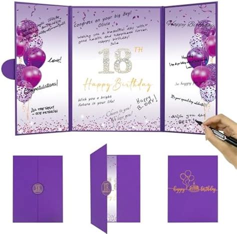 Amazon Roetyce Purple Th Birthday Guest Book Th Birthday