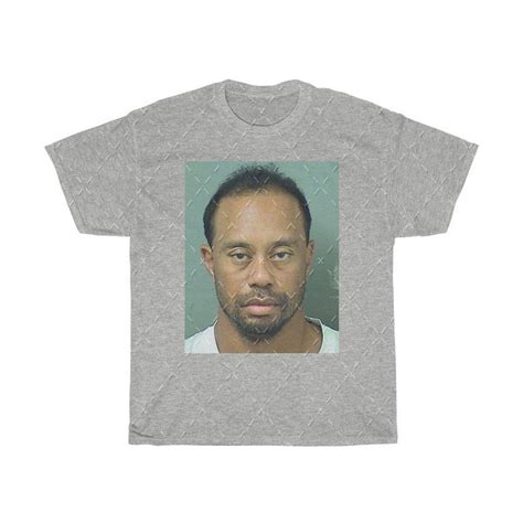 Tiger Woods Pga Golfer Golf Mugshot Funny T Shirt Etsy