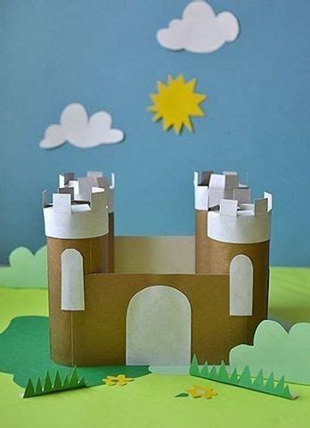 Крепость из картона своими руками - детские поделки | Поделки, Детские ...