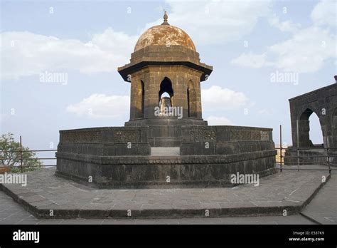 Chatrapati Shivaji Maharaj Samadhi Or Memorial Raigad Fort Stock