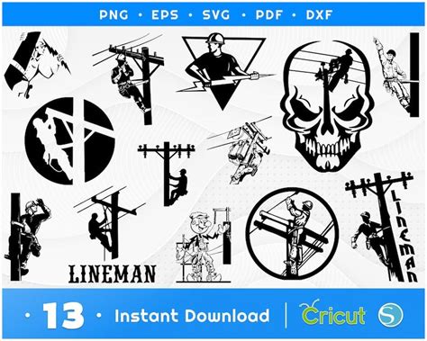 Lineman Svg Electrician Svg Line Worker Silhouette Lineman Clipart