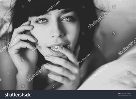 Sexy Brunette Woman Black Underwear On Stock Photo 544753483 Shutterstock