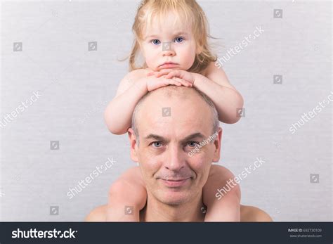 Naked Son On Shoulders Father Stock Photo Shutterstock